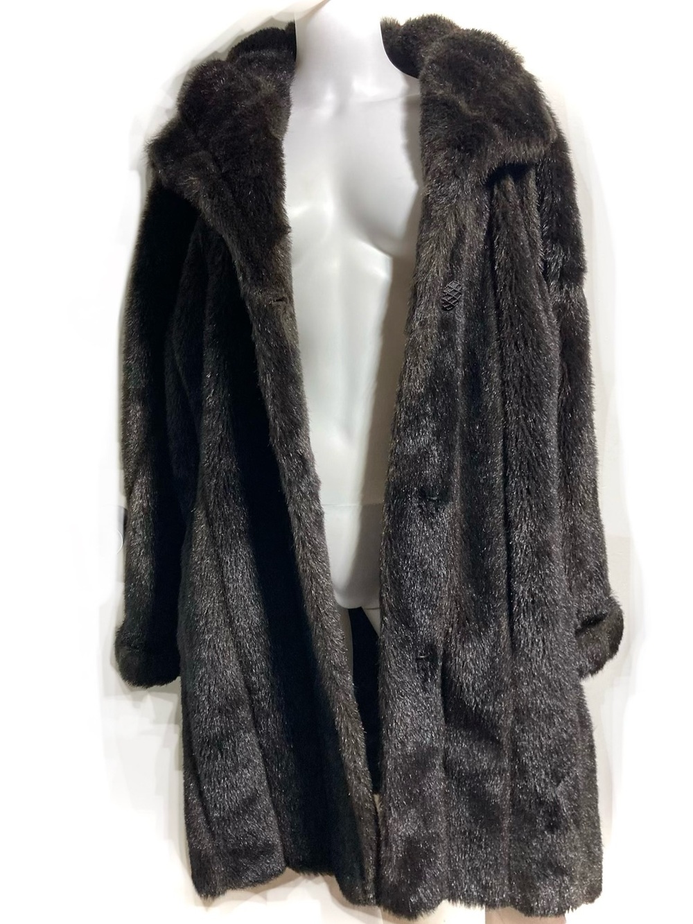 Boulevard East Vintage Mahogany Faux Mink Fur Coat